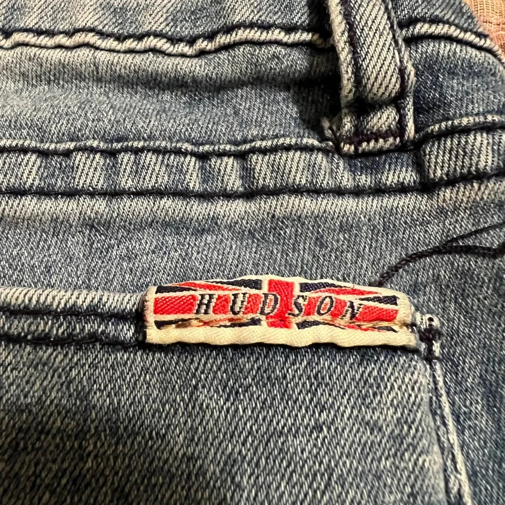 Hudson Kids Jeans Distressed Frayed Hem Skinny Blue Denim Pants Size‎ 14